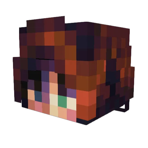 Nivarelys Minecraft avatar head, 3D render