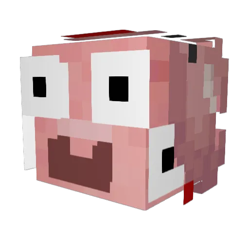Nivea_ Minecraft avatar head, 3D render