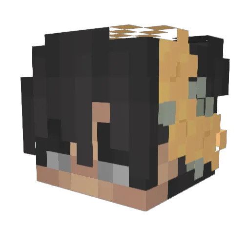 Nivea_Men Minecraft avatar head, 3D render