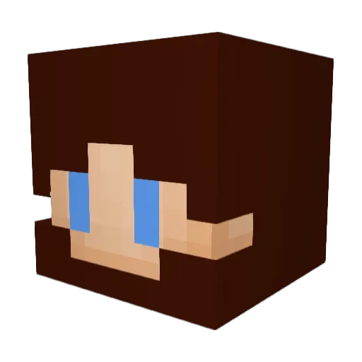Niveku Minecraft avatar head, 3D render