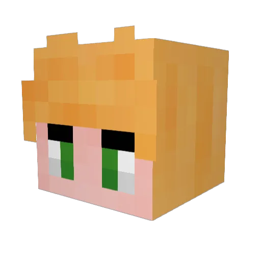 Nivhk Minecraft avatar head, 3D render