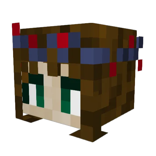Nivi_X Minecraft avatar head, 3D render