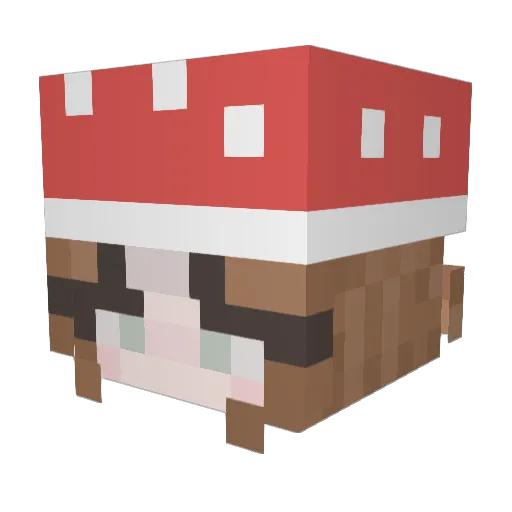 Nivibus Minecraft avatar head, 3D render