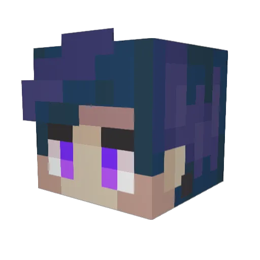 Nividust Minecraft avatar head, 3D render