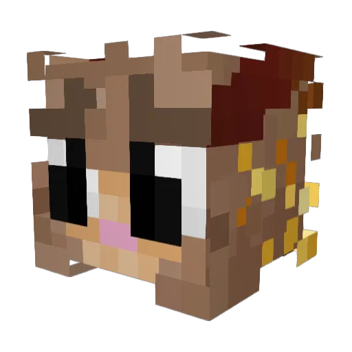 Nivlabubu Minecraft avatar head, 3D render
