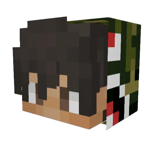 Nivoltt Minecraft avatar head, 3D render