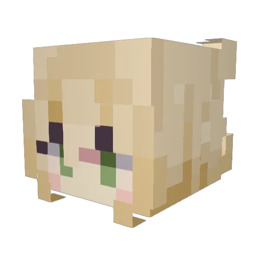 Nivowo Minecraft avatar head, 3D render