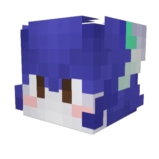 Nivun Minecraft avatar head, 3D render