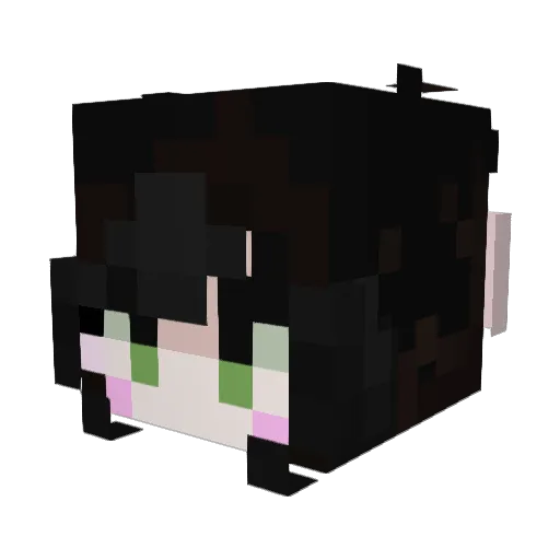 Nivvela Minecraft avatar head, 3D render