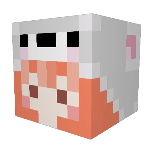 NiwatoriM Minecraft avatar head, 3D render