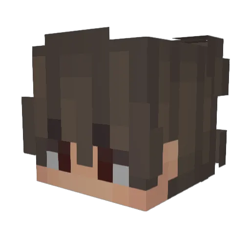 Niwlao Minecraft avatar head, 3D render