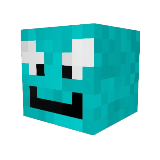 Niwz Minecraft avatar head, 3D render