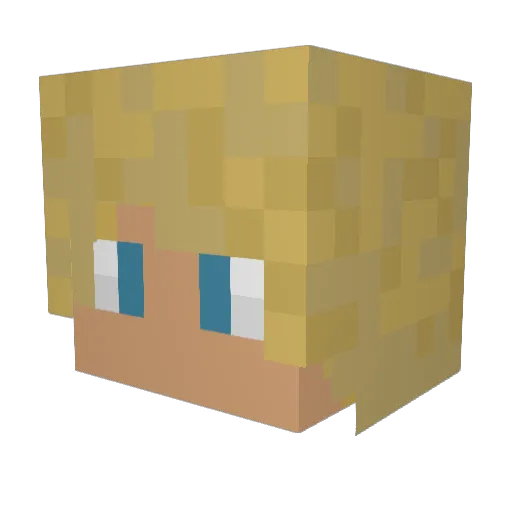 Nix1c Minecraft avatar head, 3D render