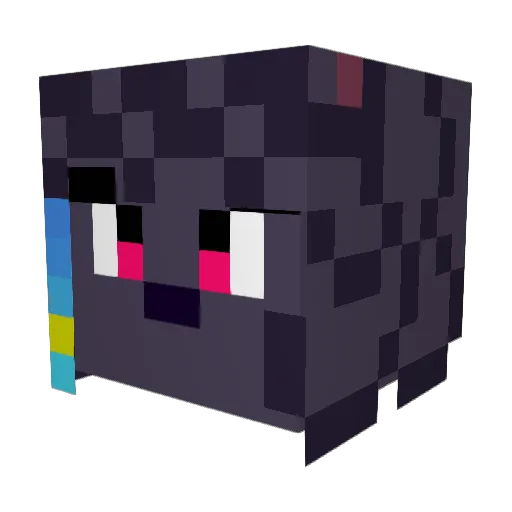 NixFaux Minecraft avatar head, 3D render