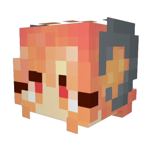 NixNaxed Minecraft avatar head, 3D render