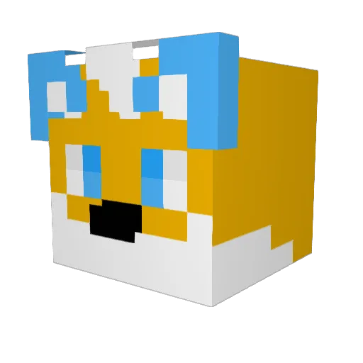 NixTheFolf Minecraft avatar head, 3D render