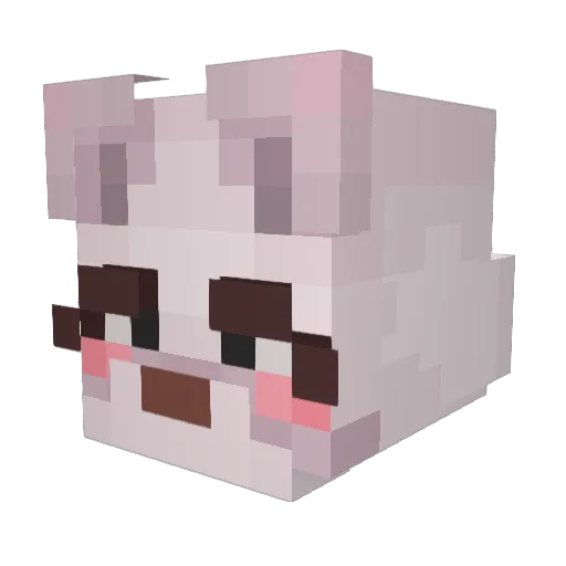 NixTheVix Minecraft avatar head, 3D render