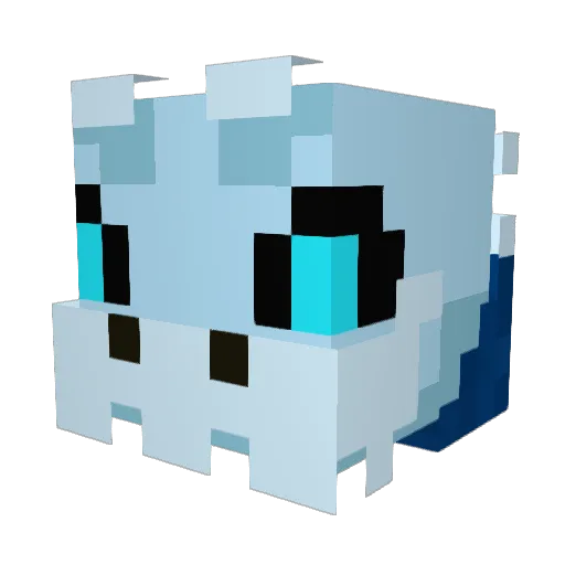 Nixalotos Minecraft avatar head, 3D render