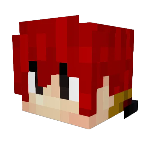 Nixani Minecraft avatar head, 3D render