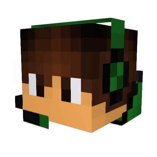 Nixbg Minecraft avatar head, 3D render