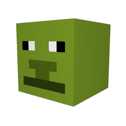 Nixec Minecraft avatar head, 3D render