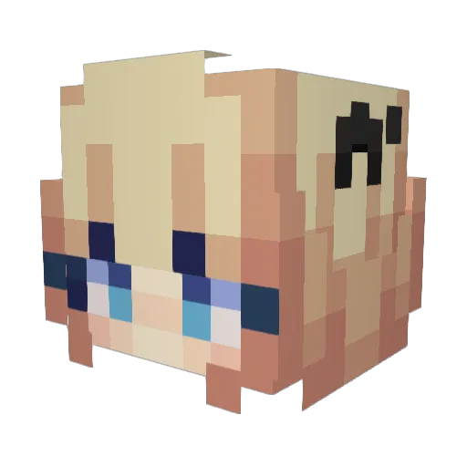 NixedNix Minecraft avatar head, 3D render