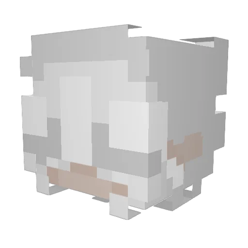 Nixellic Minecraft avatar head, 3D render