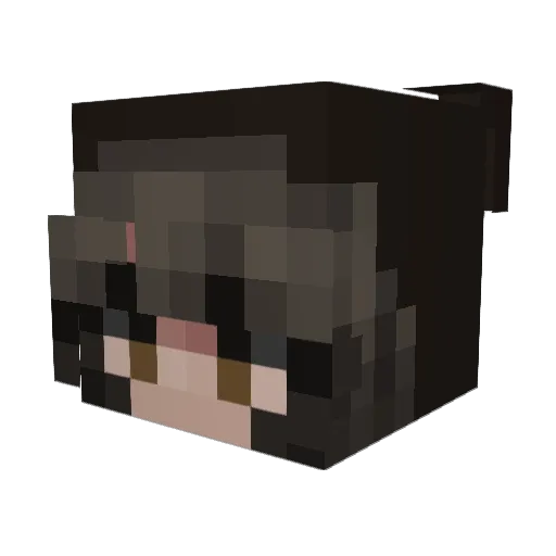 Nixghty Minecraft avatar head, 3D render