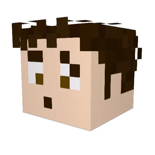 Nixi88 Minecraft avatar head, 3D render