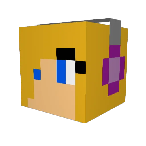 NixieLondon Minecraft avatar head, 3D render