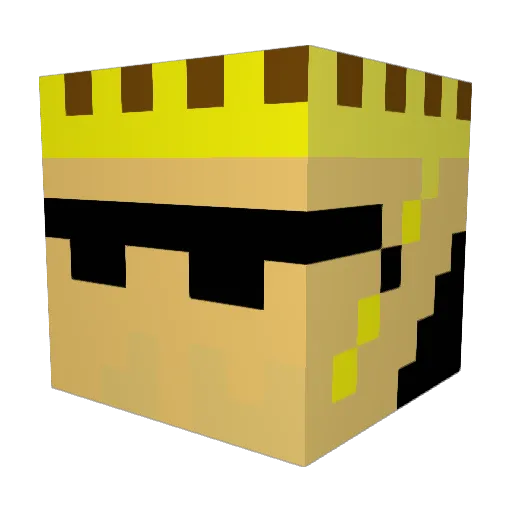Nixikiller Minecraft avatar head, 3D render