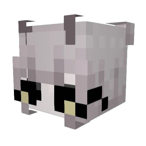 Nixiph Minecraft avatar head, 3D render