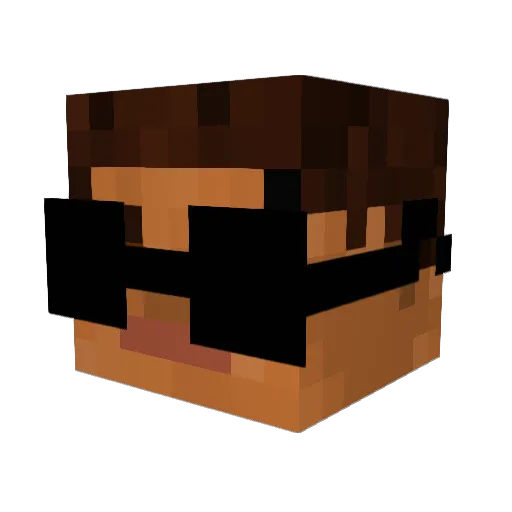 NixkCol Minecraft avatar head, 3D render