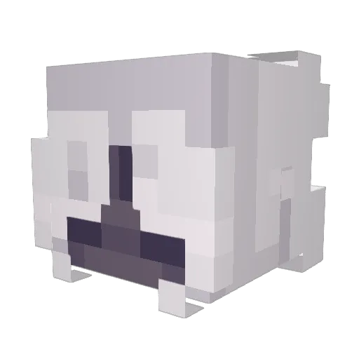 Nixlow Minecraft avatar head, 3D render