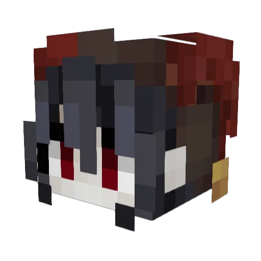 NixoVi Minecraft avatar head, 3D render