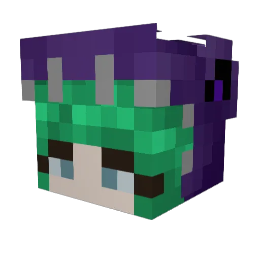 Nixoisdead Minecraft avatar head, 3D render