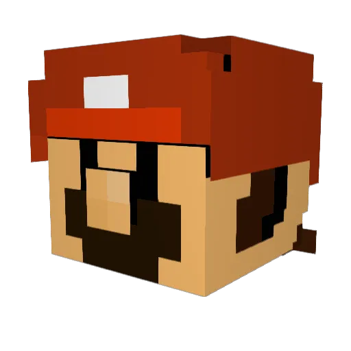 Nixon881 Minecraft avatar head, 3D render