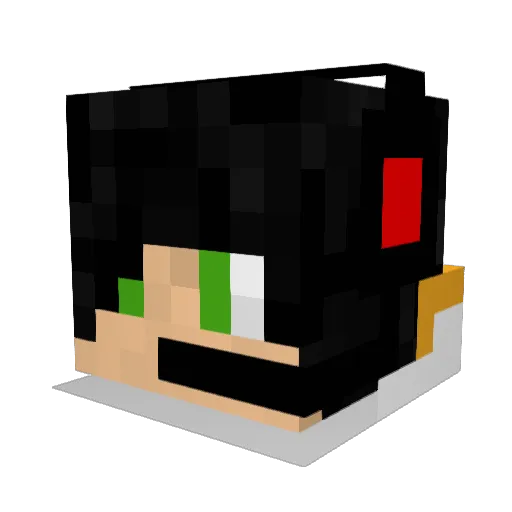 NixonS7 Minecraft avatar head, 3D render