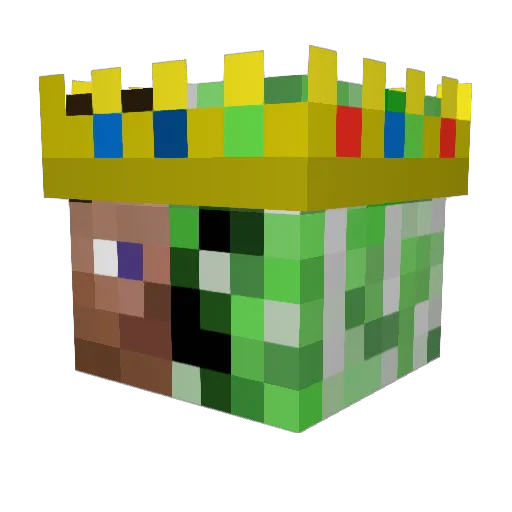 Nixortul Minecraft avatar head, 3D render