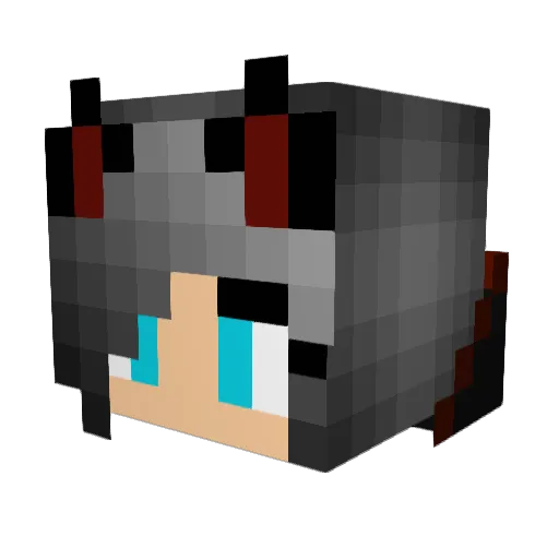 Nixsc Minecraft avatar head, 3D render