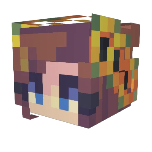 Nixsense Minecraft avatar head, 3D render