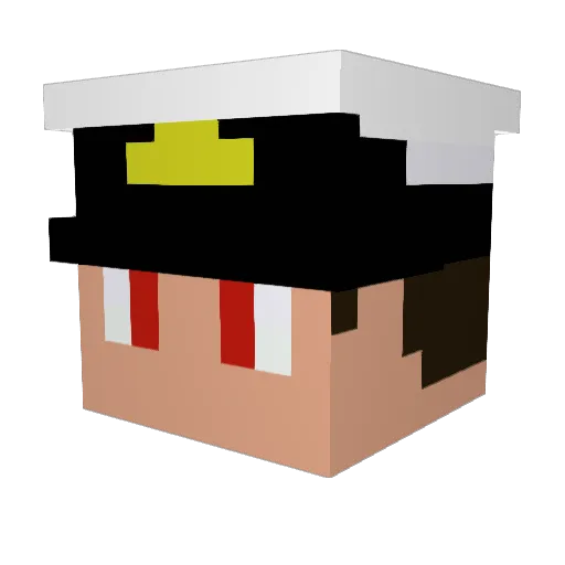 Nixstrike Minecraft avatar head, 3D render