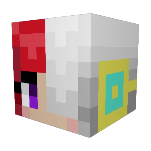 Nixuan Minecraft avatar head, 3D render