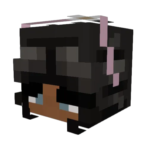 Nixxiesz Minecraft avatar head, 3D render