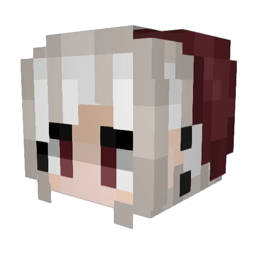 NixxyMortem Minecraft avatar head, 3D render