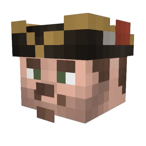 NixyDixy Minecraft avatar head, 3D render