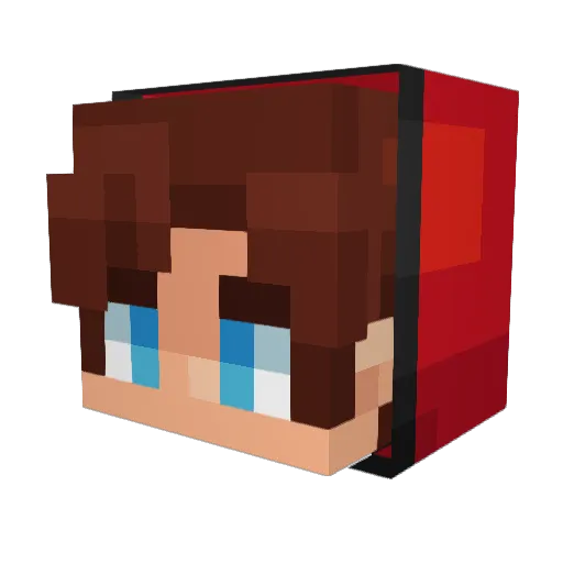 Nixyk23 Minecraft avatar head, 3D render