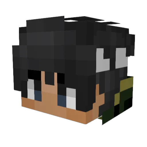 Nixzy1 Minecraft avatar head, 3D render