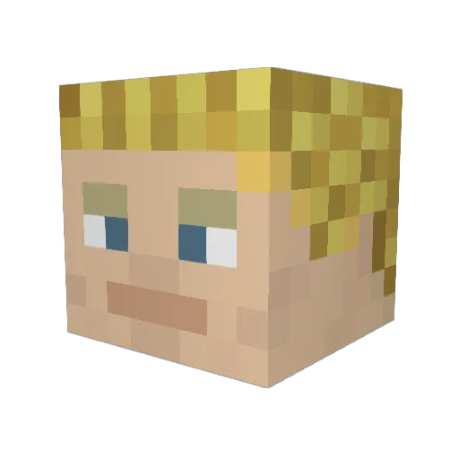 Nixzy_74 Minecraft avatar head, 3D render