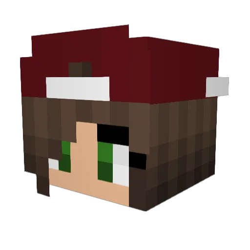 Niyabear101 Minecraft avatar head, 3D render